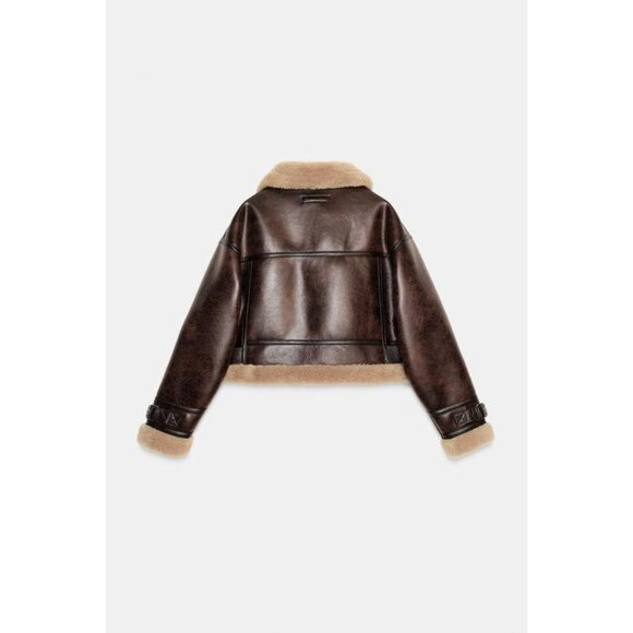 ZARA SHORT DOUBLE-FACED JACKET - Picture 8 of 9